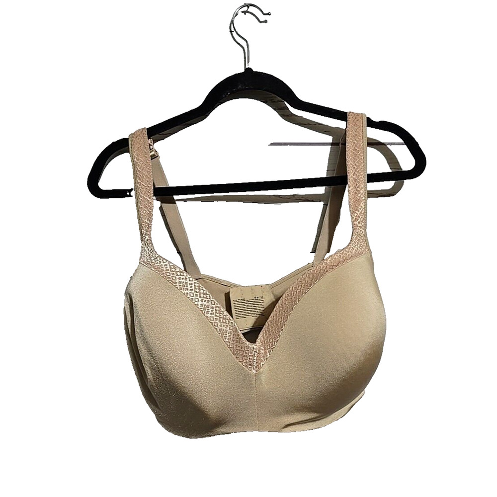 Playtex Secrets Tan‎ Shapes & Supports Full Figure Underwire Balconette Sz 42DDD
